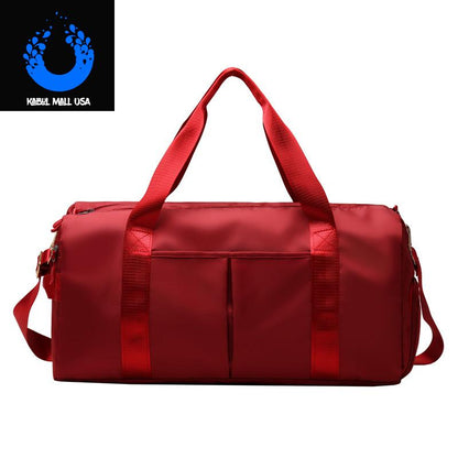 Fitness Sports Travel Bag for Women and Men - Waterproof Duffel Weekender Bag with Soft Handle